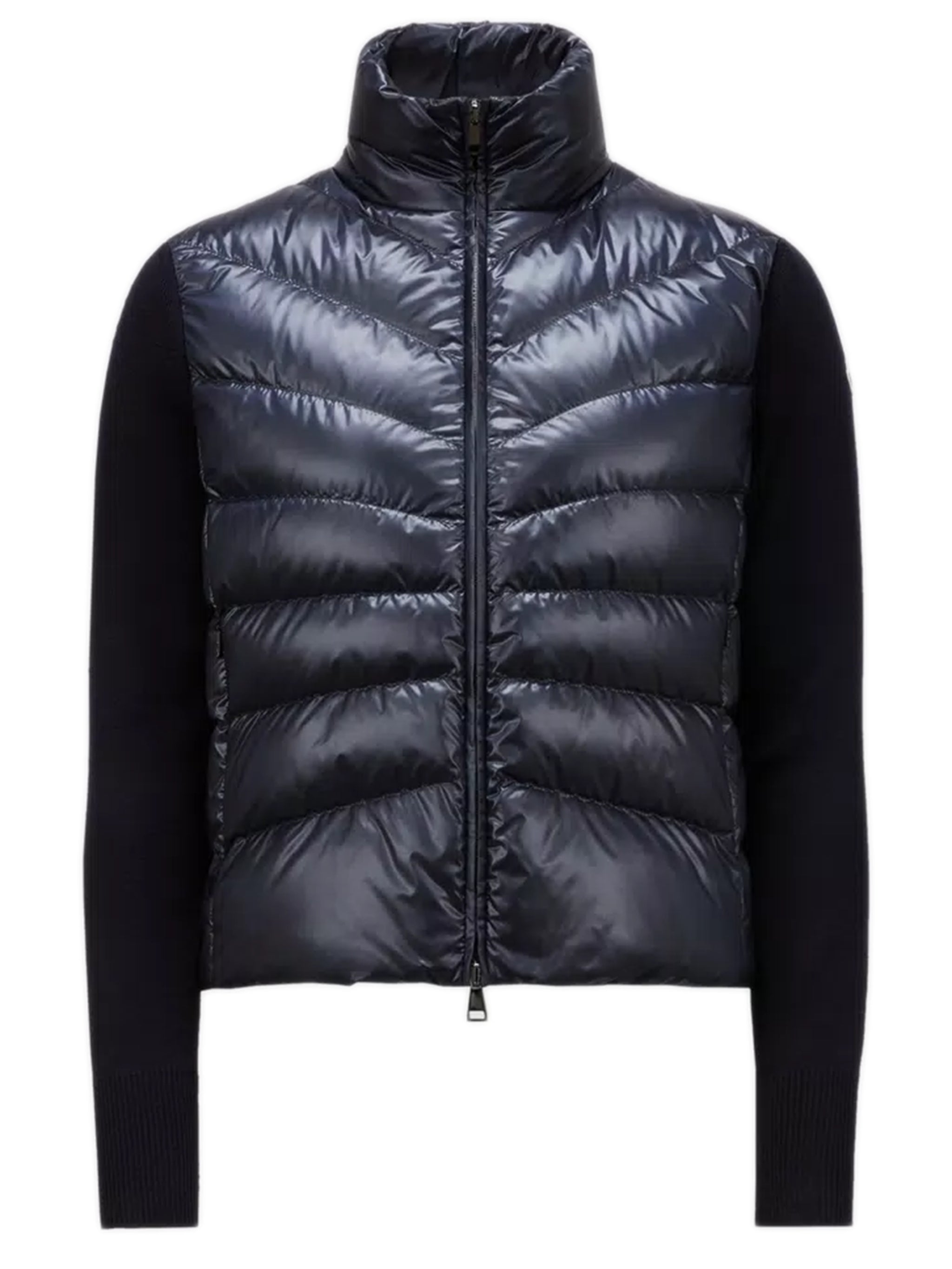 Wool padded cardigan MONCLER Blu | Grifo210