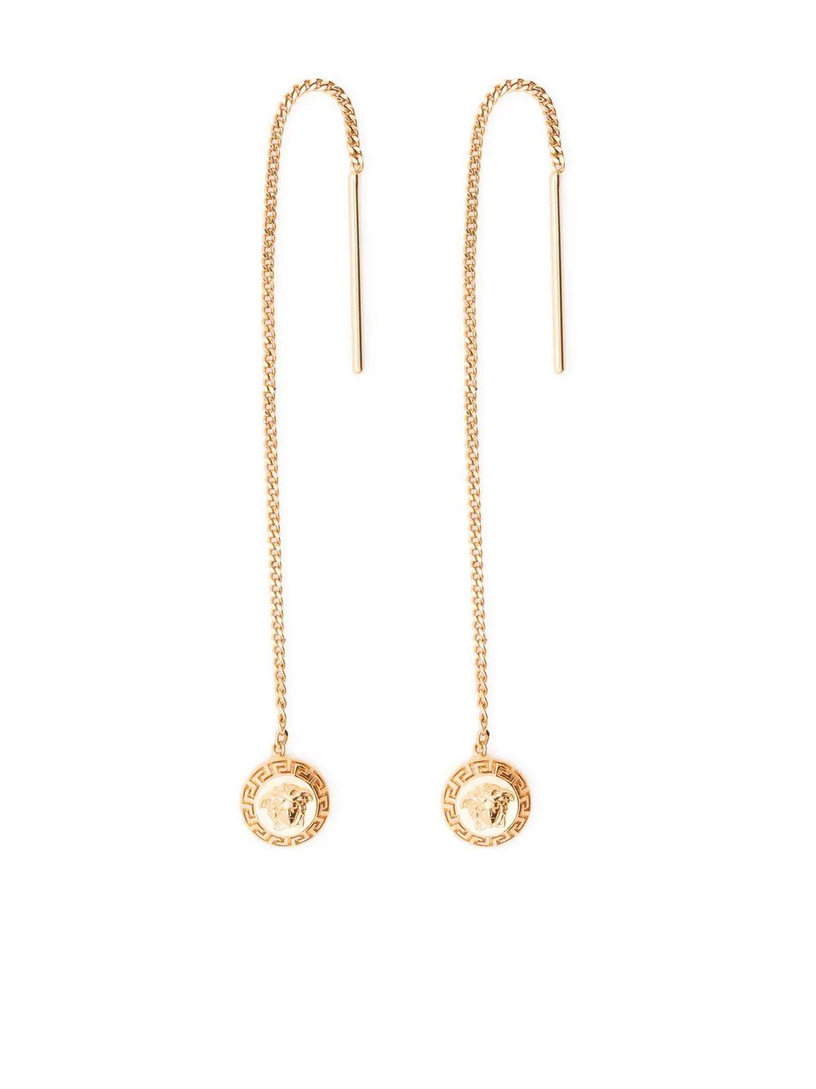 VERSACE Medusa threader earrings