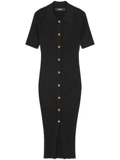 Knit Midi Shirt Dress