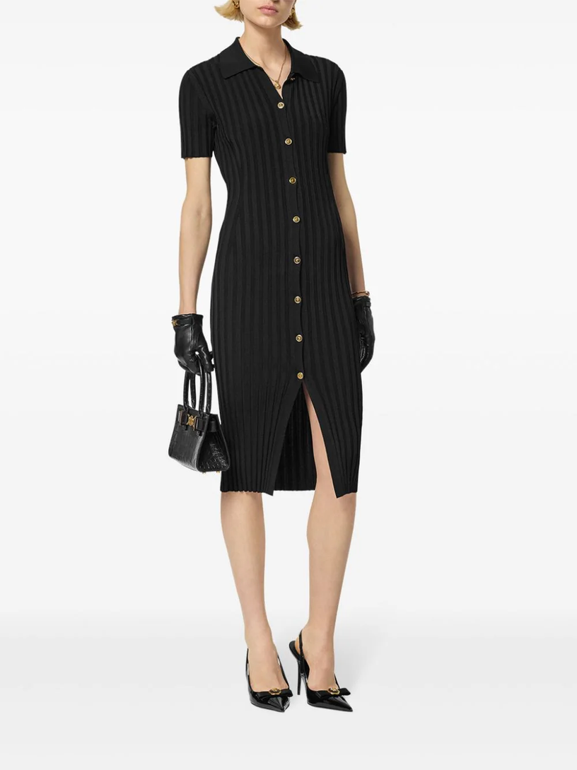 Knit Midi Shirt Dress