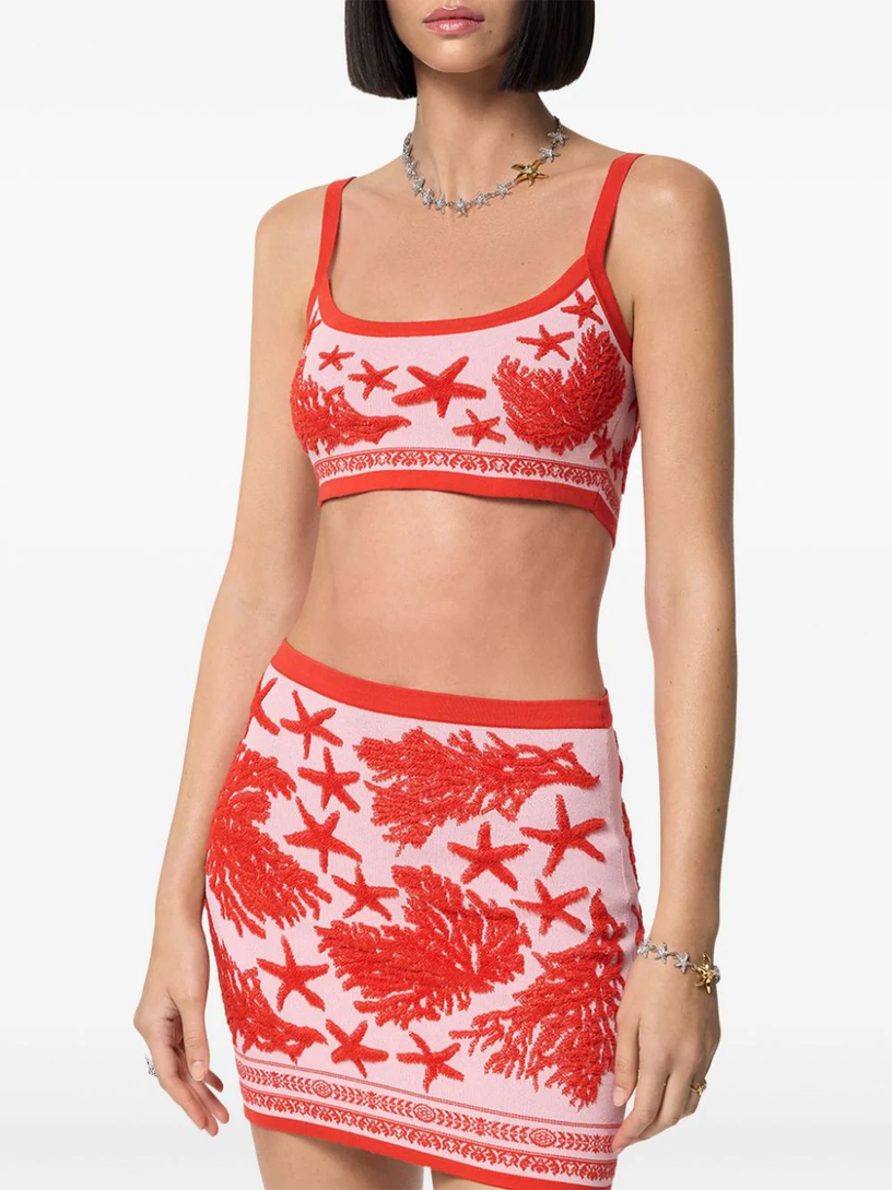 Barocco Sea Knit Crop Top