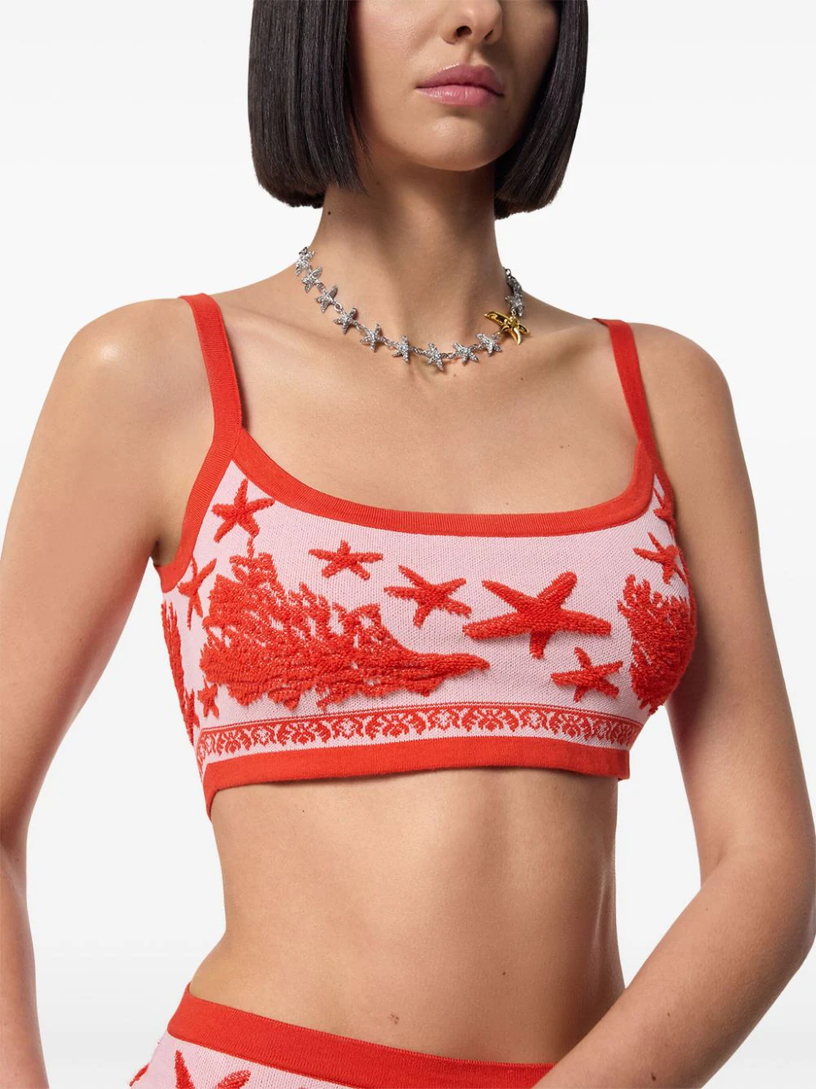 Barocco Sea Knit Crop Top