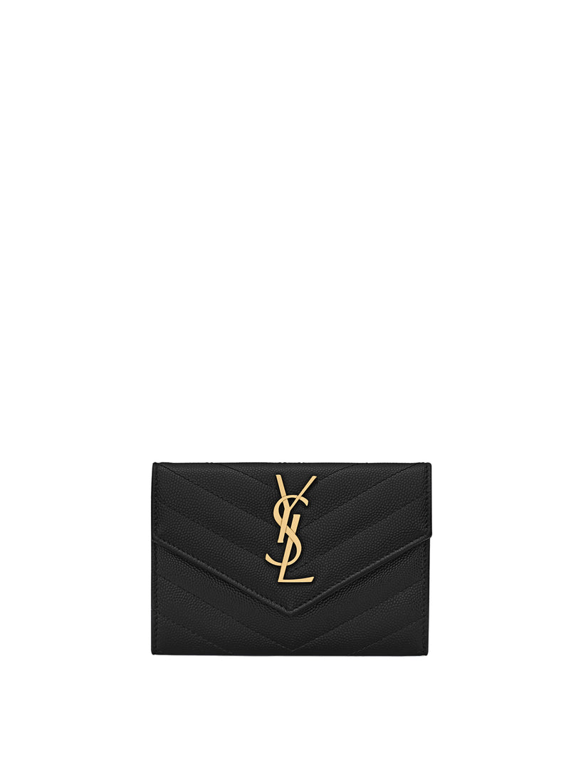 Saint Laurent Cassandre matelassé small envelope wallet