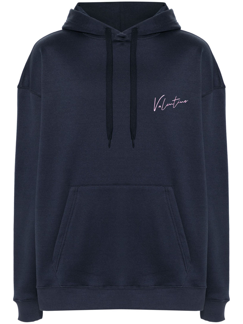 Sweatshirt with embroidery and print