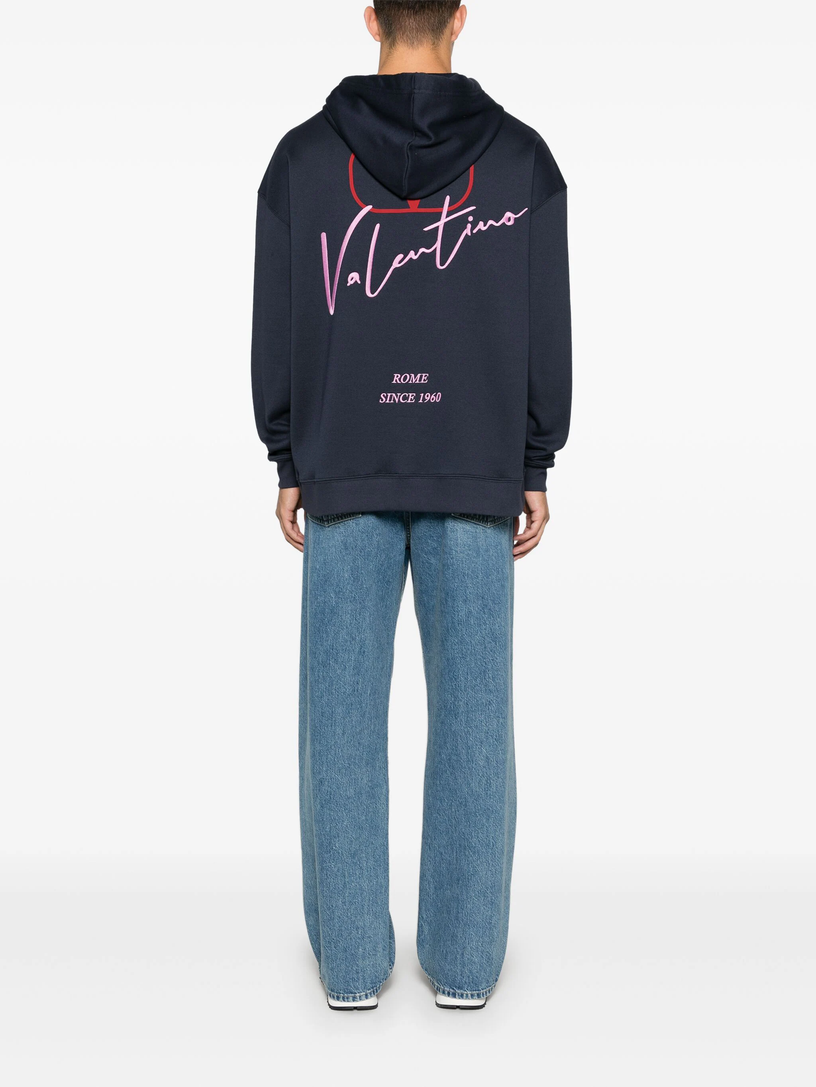 Sweatshirt with embroidery and print