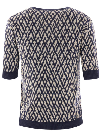 Toute la V Jacquard Wool Jumper