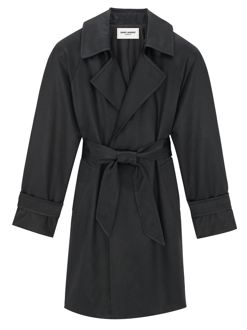 Saint Laurent Trench coat in satin chintz