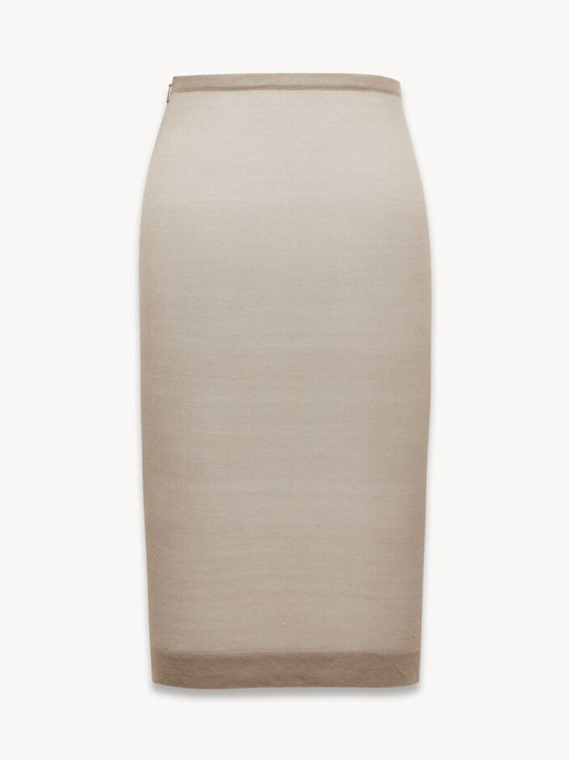 Silk Knit Pencil Skirt