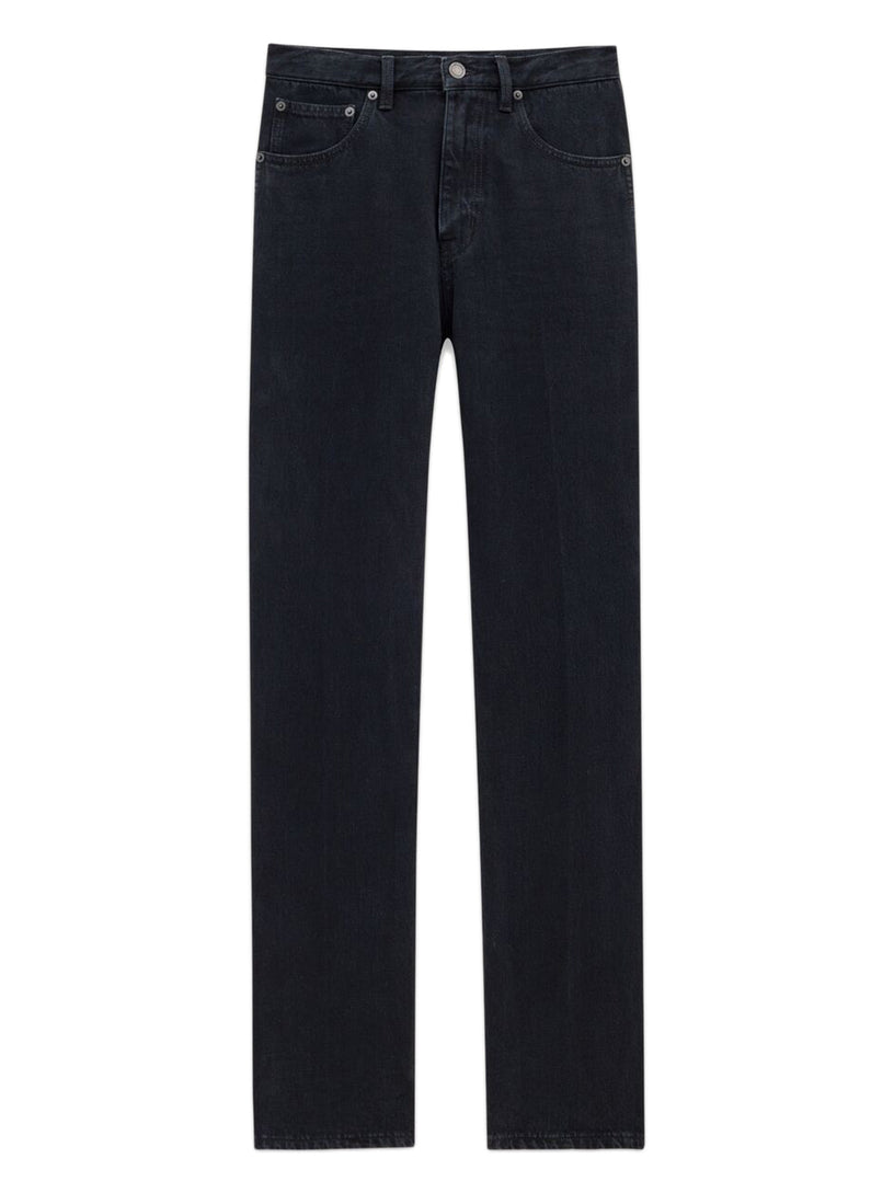 Saint Laurent Straight jeans in charcoal black denim