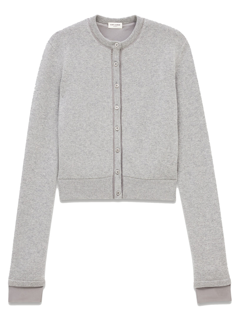 Saint Laurent Cardigan in wool and silk