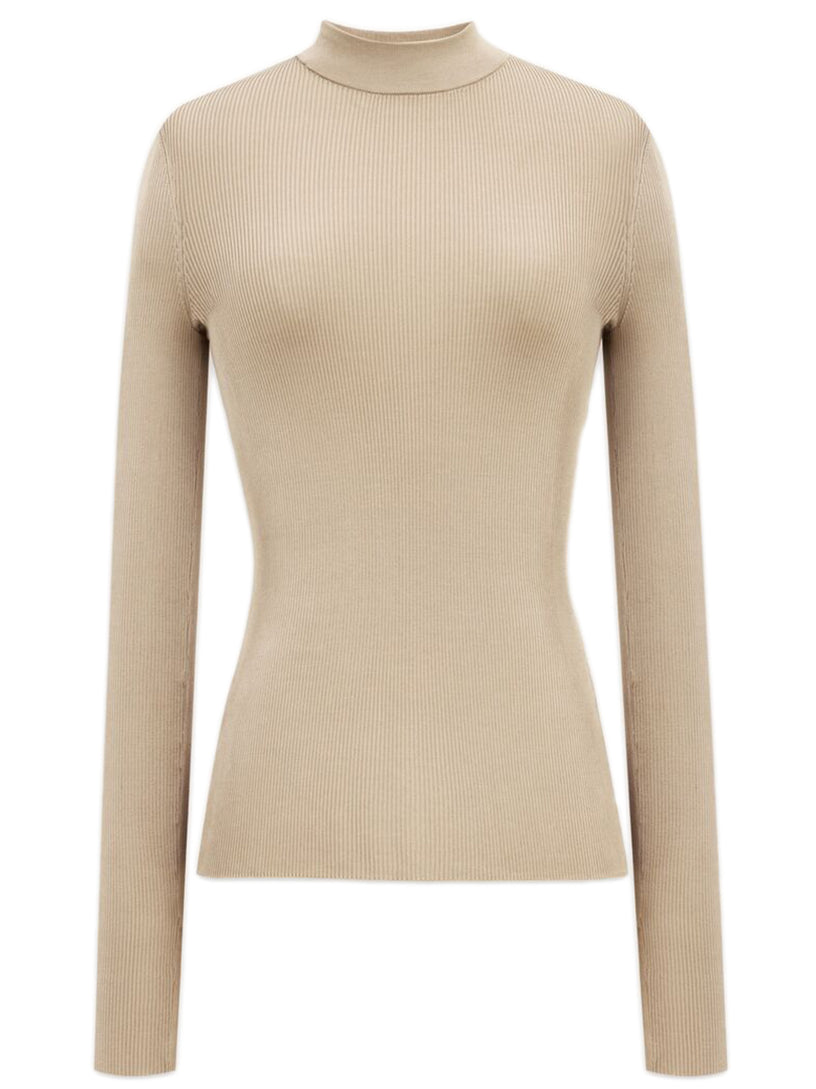 Saint Laurent Ribbed silk top