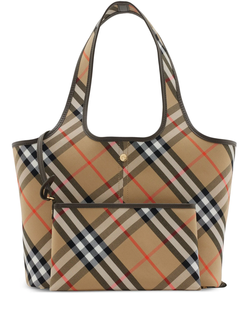 Small Check Tote Burberry Beige Grifo210