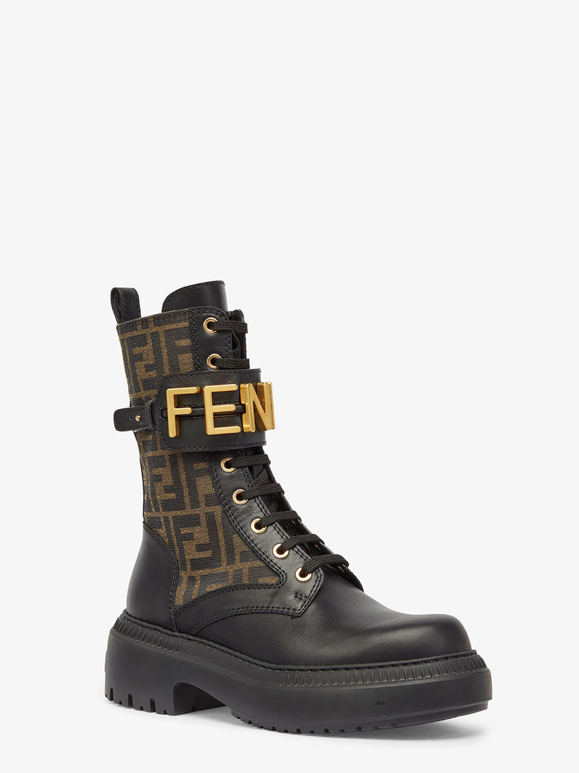 Fendigraphy biker boots