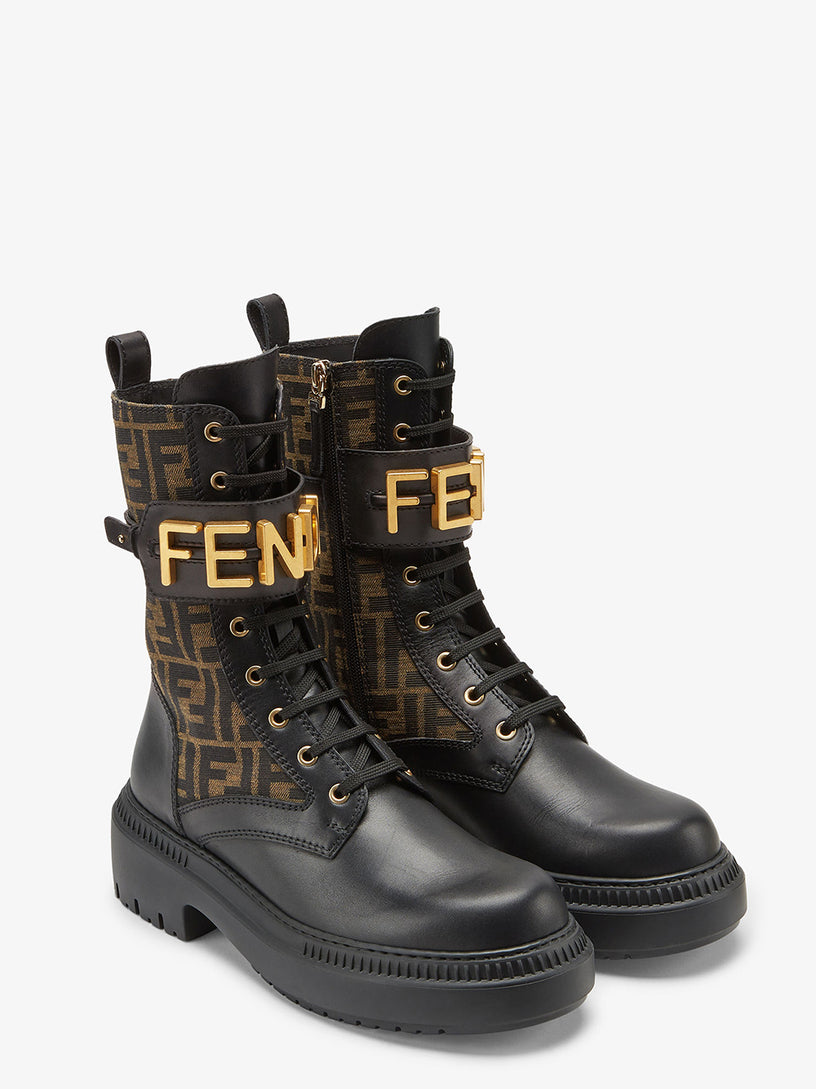 Fendigraphy biker boots