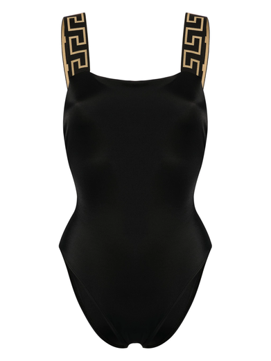 Greca border one-piece swimsuit