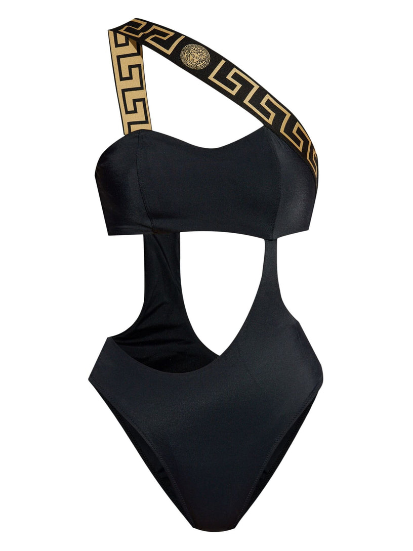 VERSACE One-piece swimsuit with greek border