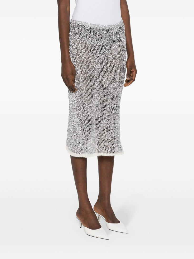 DRIES VAN NOTEN Open knit skirt