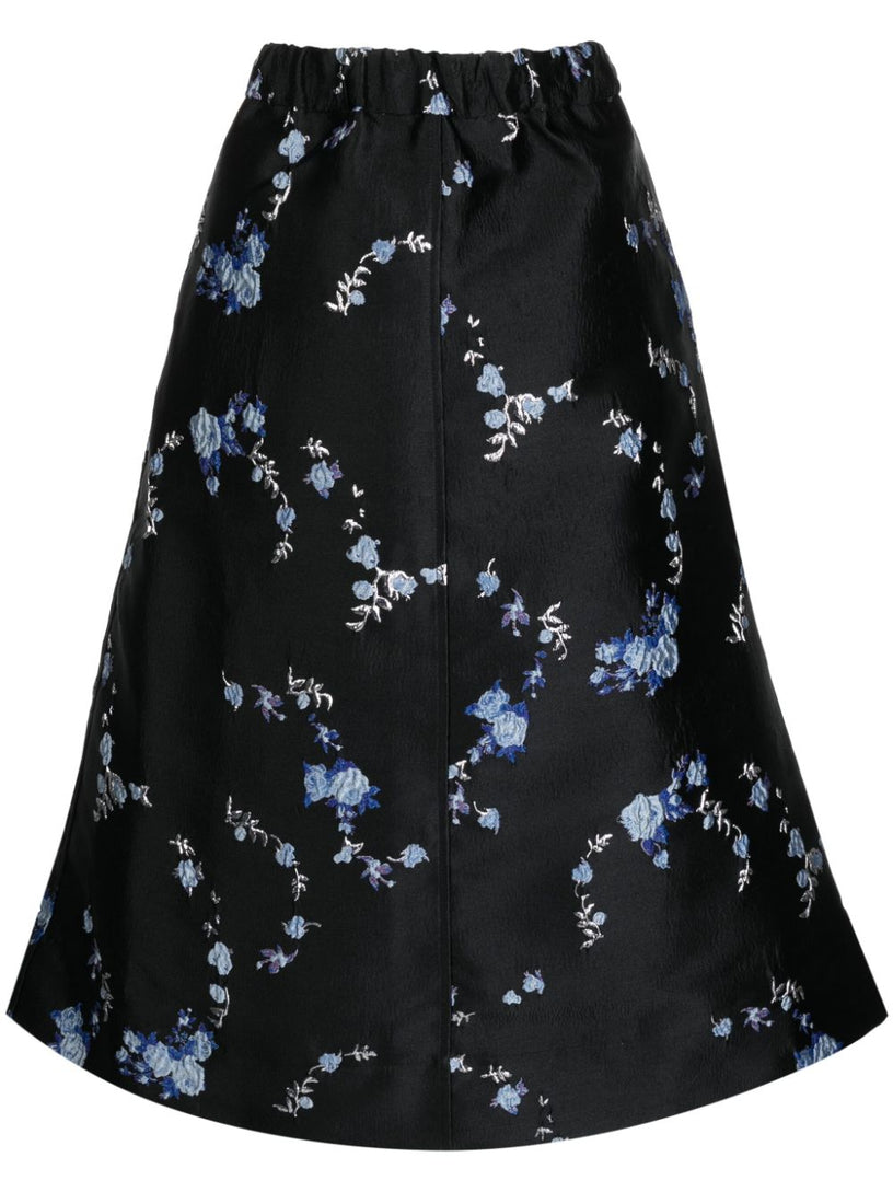 Jacquard midi skirt