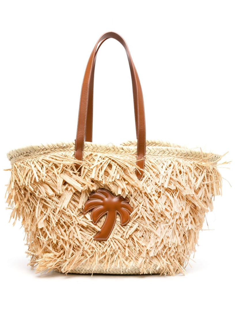 Palm Tote bag in raffia