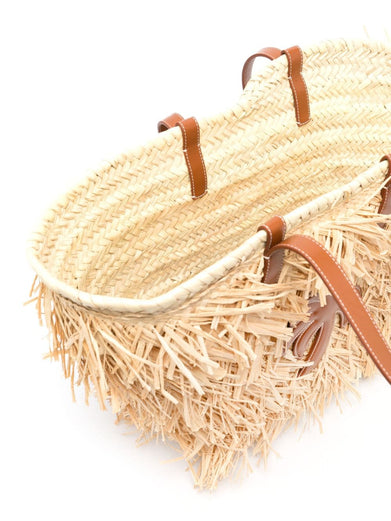 Palm Tote bag in raffia