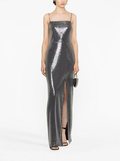 Sequin Maxi Slit Dress