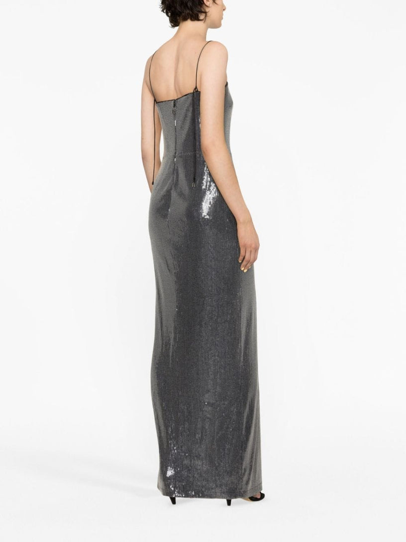 Sequin Maxi Slit Dress