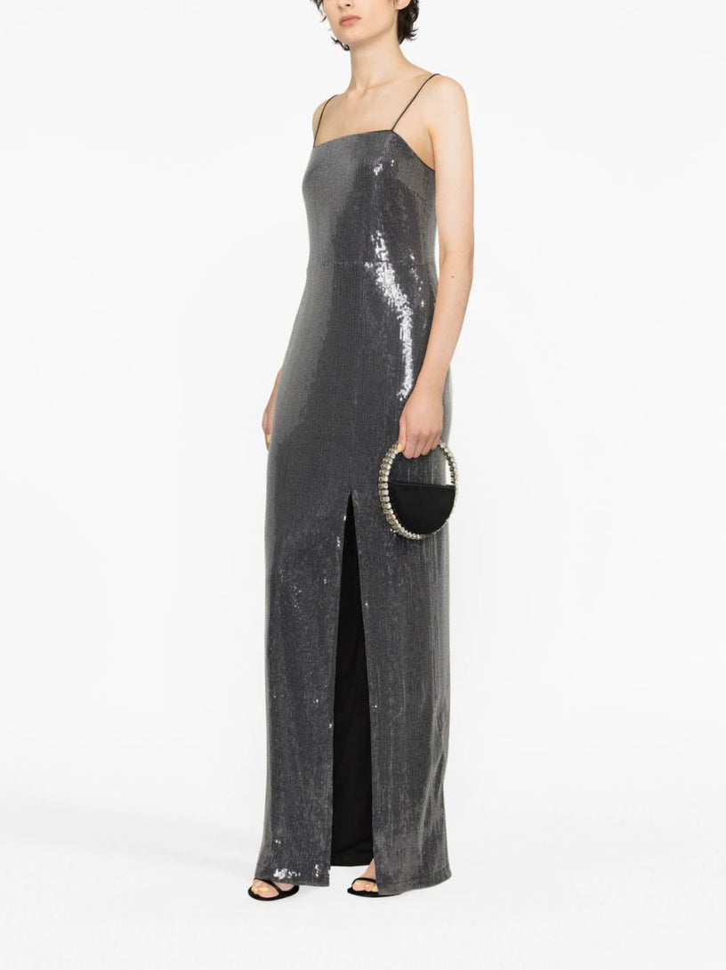 Sequin Maxi Slit Dress