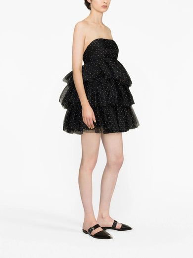 Mesh Mini Ruffle Dress