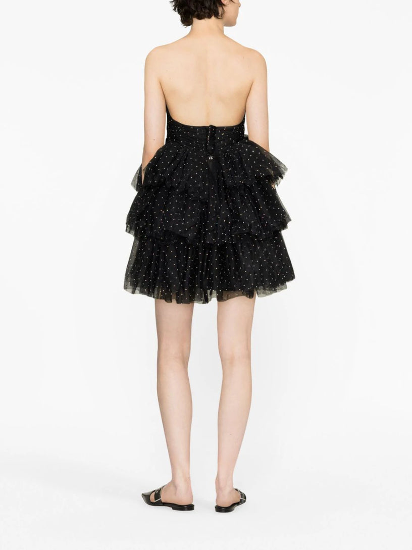 Mesh Mini Ruffle Dress