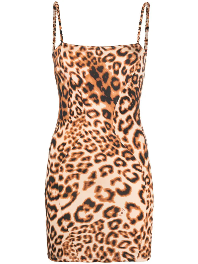 ROTATE Leopard mini dress