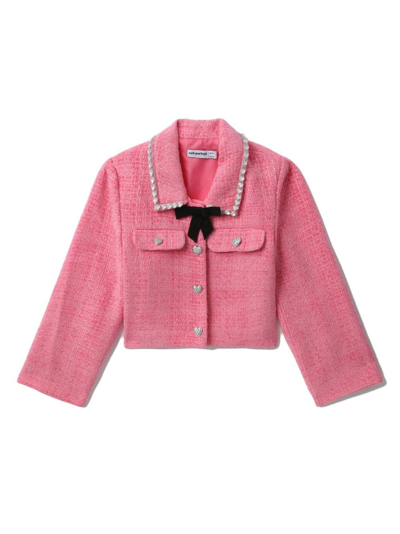 Pink Textured Woven Jacket