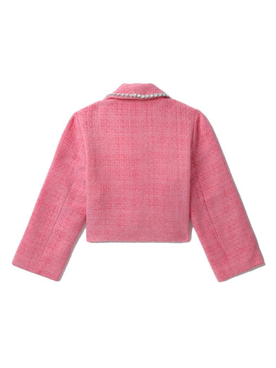 Pink Textured Woven Jacket