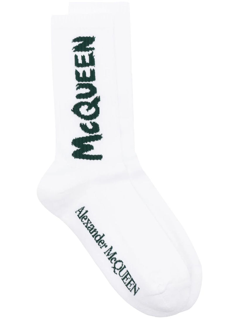 Alexander McQueen Mcqueen graffiti socks