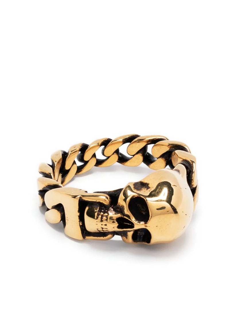 Alexander McQueen Skull chain ring