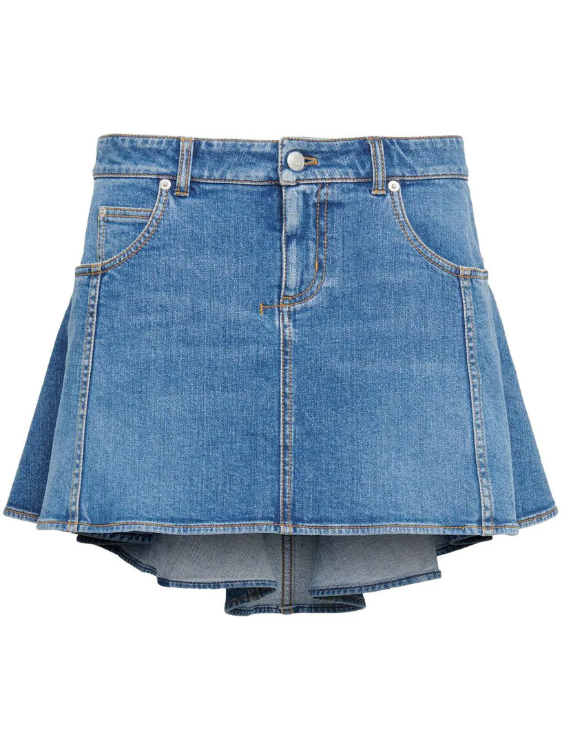 Alexander McQueen Kickback denim skirt