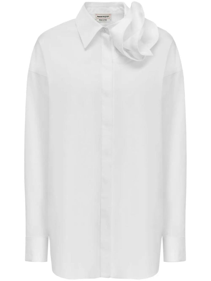 Alexander McQueen Draped orchid shirt