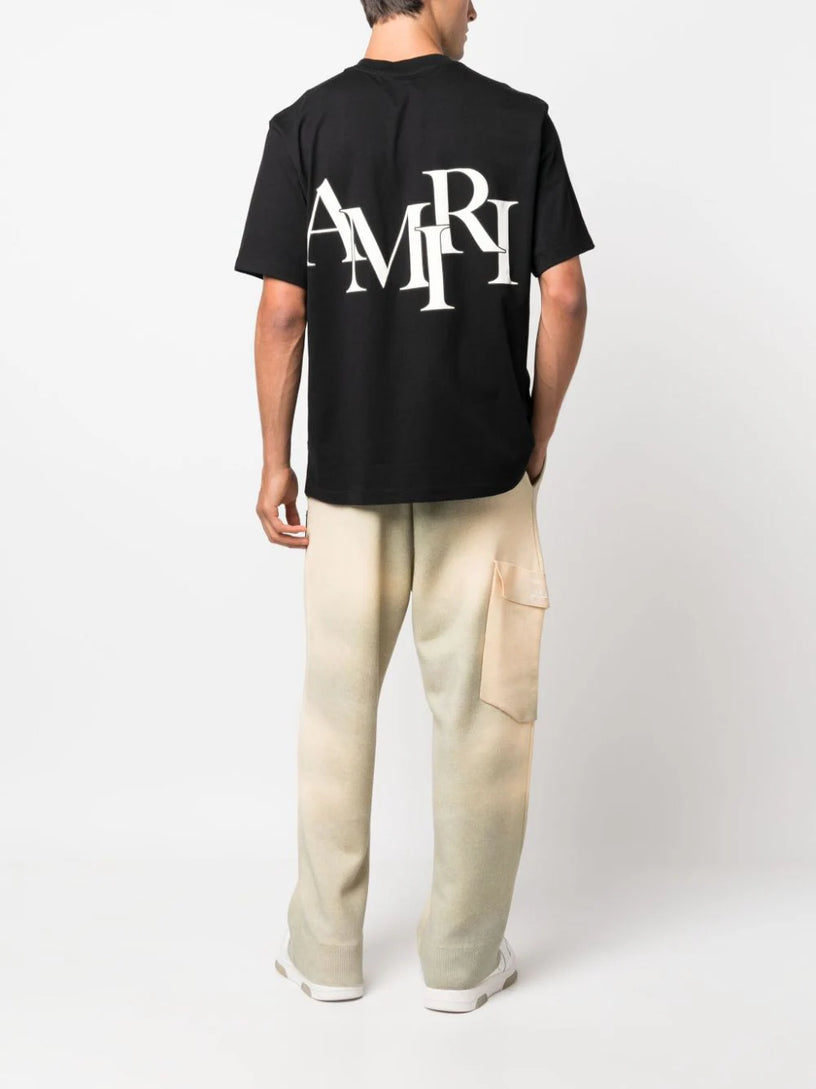 Amiri staggered logo tee