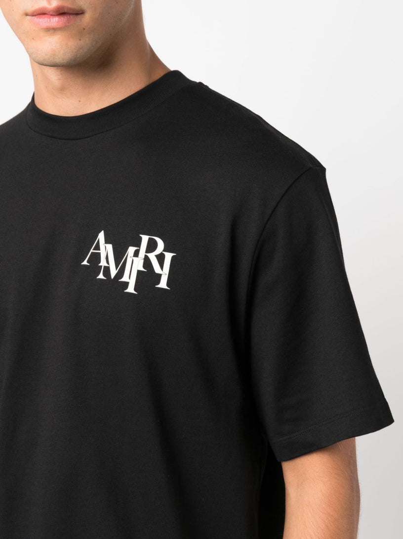 Amiri staggered logo tee