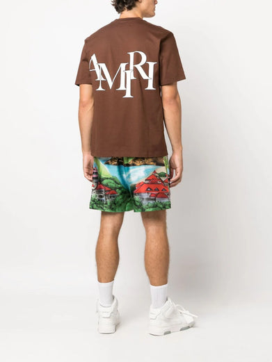 Amiri staggered logo tee