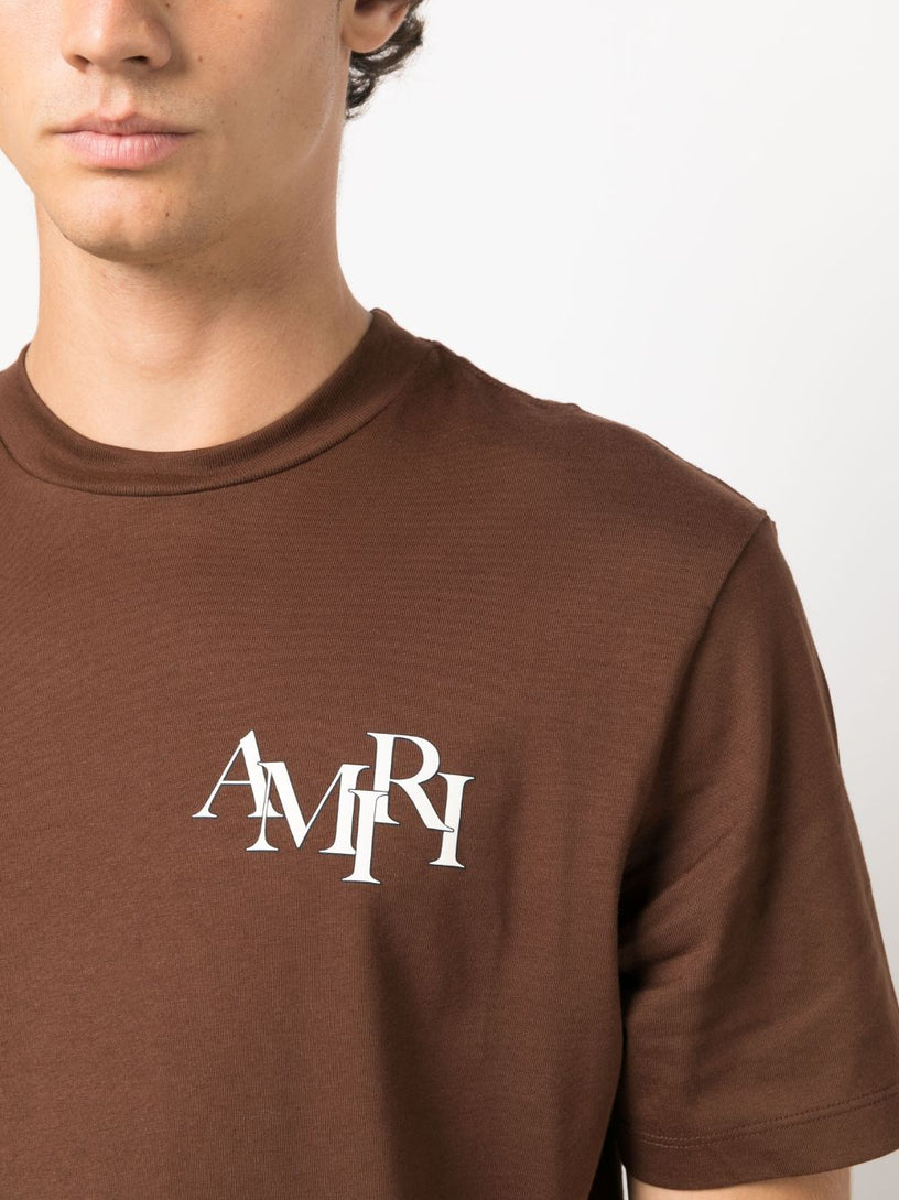 Amiri staggered logo tee