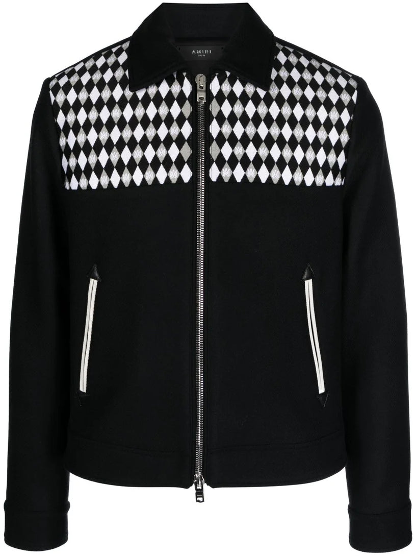 DIAMOND EMBROIDERED WORK JACKET