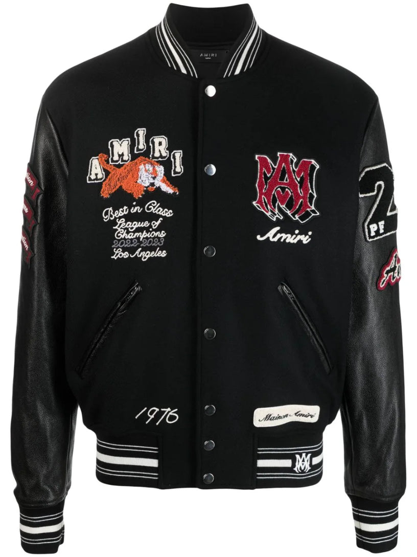 AMIRI Logo-patch varsity jacket