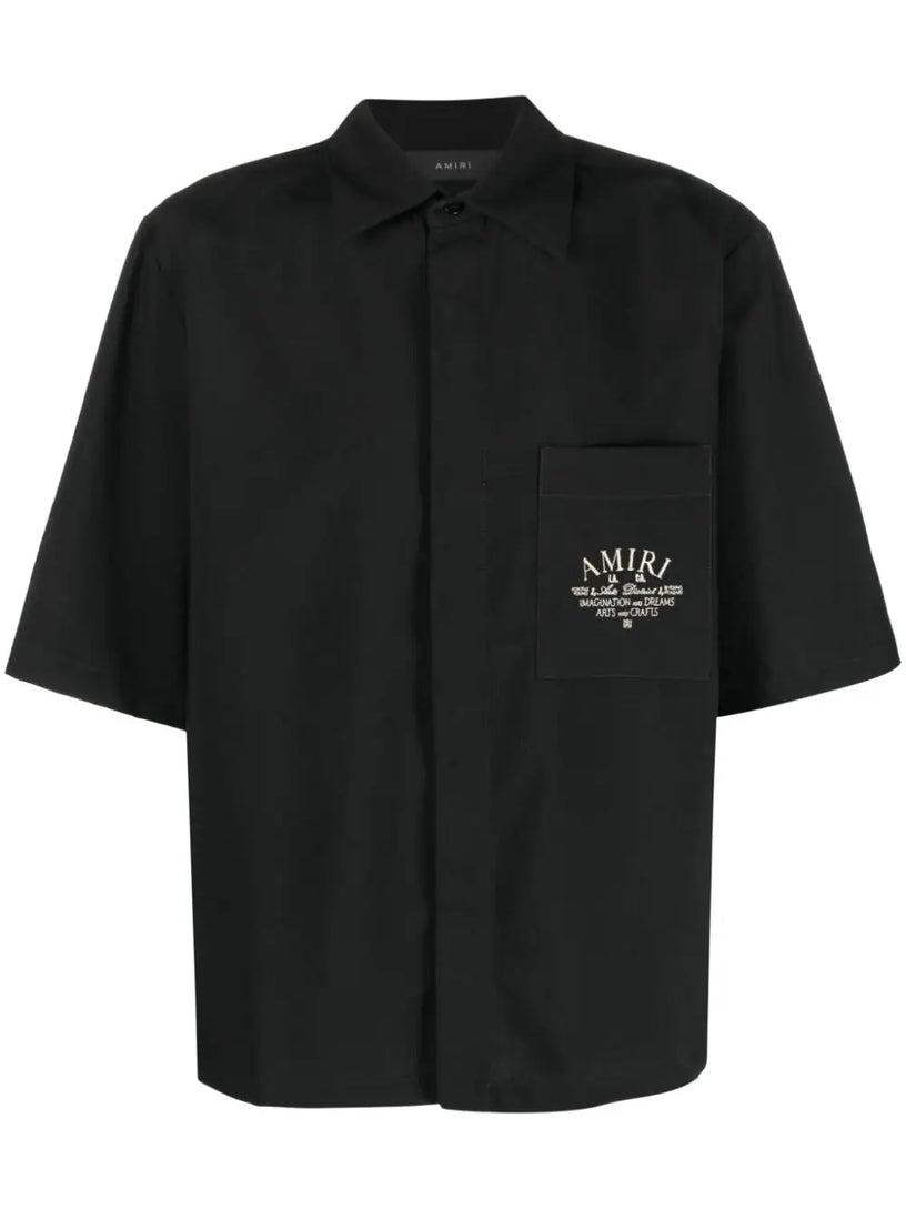 AMIRI Logo-embroidered short-sleeved shirt