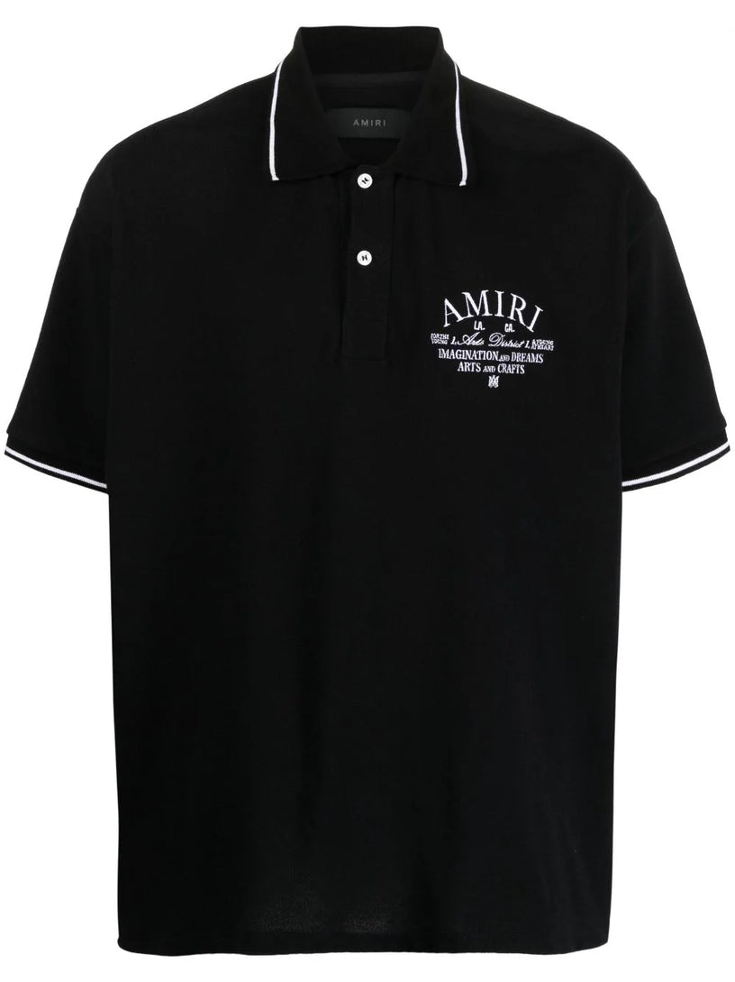 AMIRI Logo-embroidered cotton polo shirt