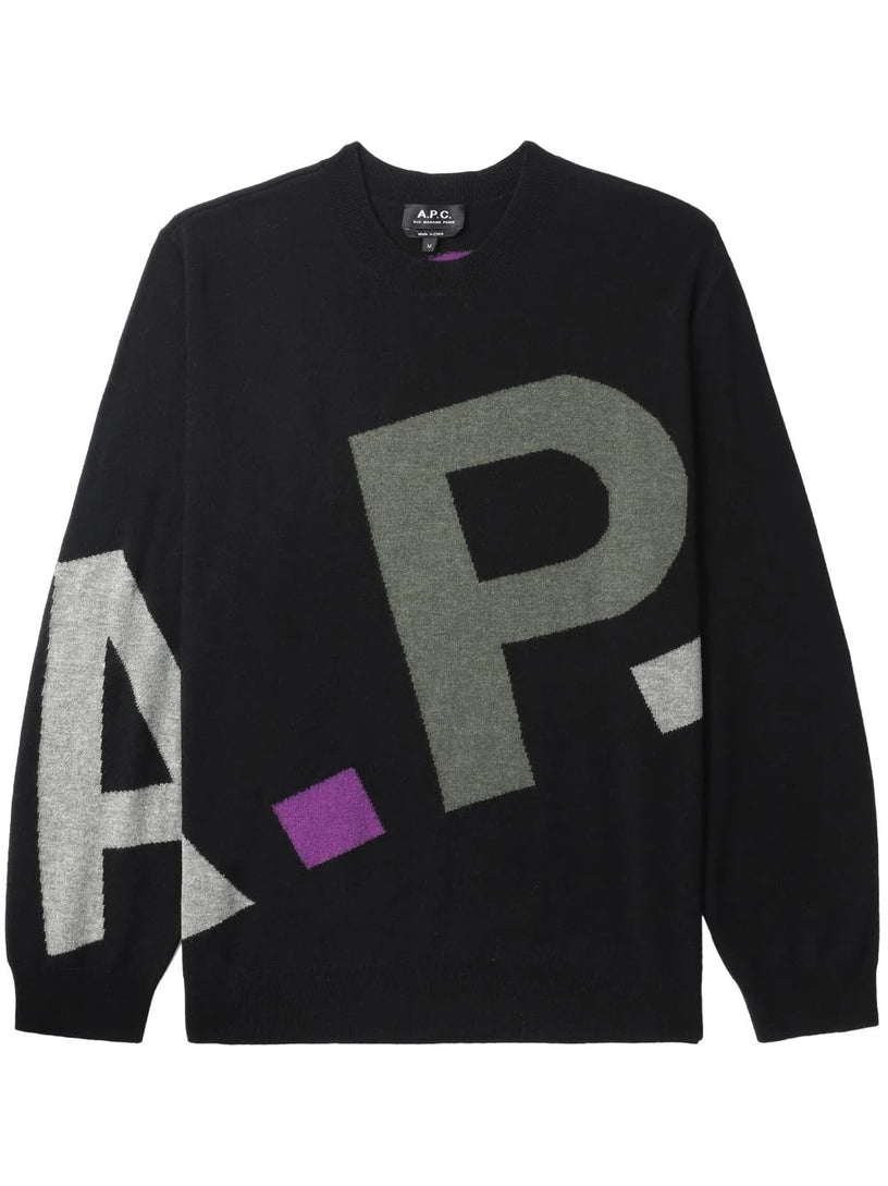 A.P.C. Logo all over jumper h