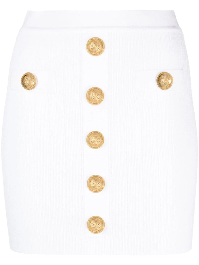 BALMAIN Knit skirt with buttons