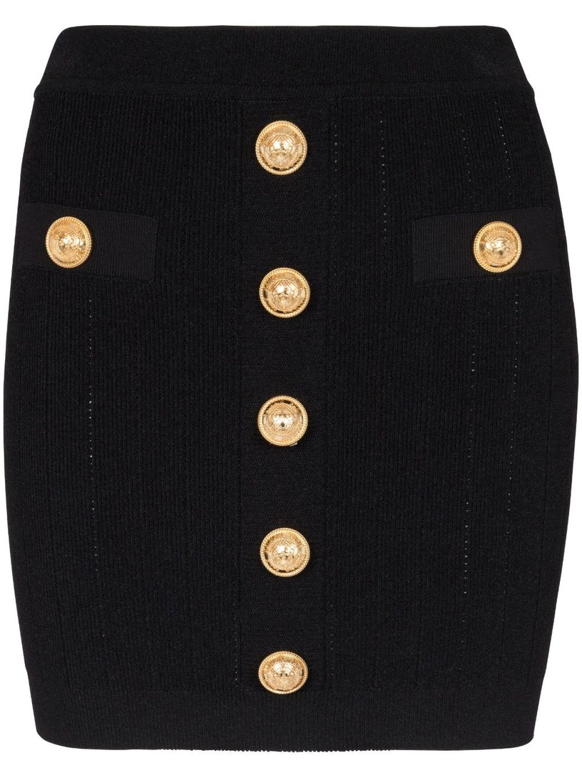 BALMAIN Knit skirt with buttons