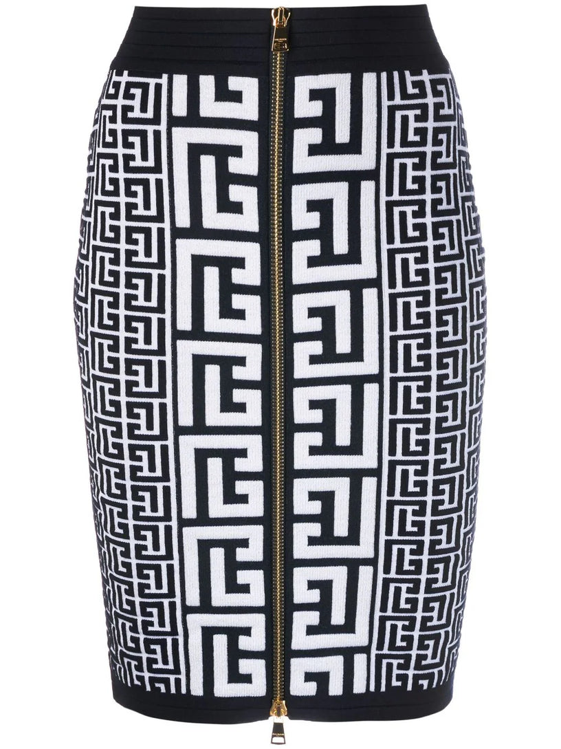 BALMAIN Monogram skirt