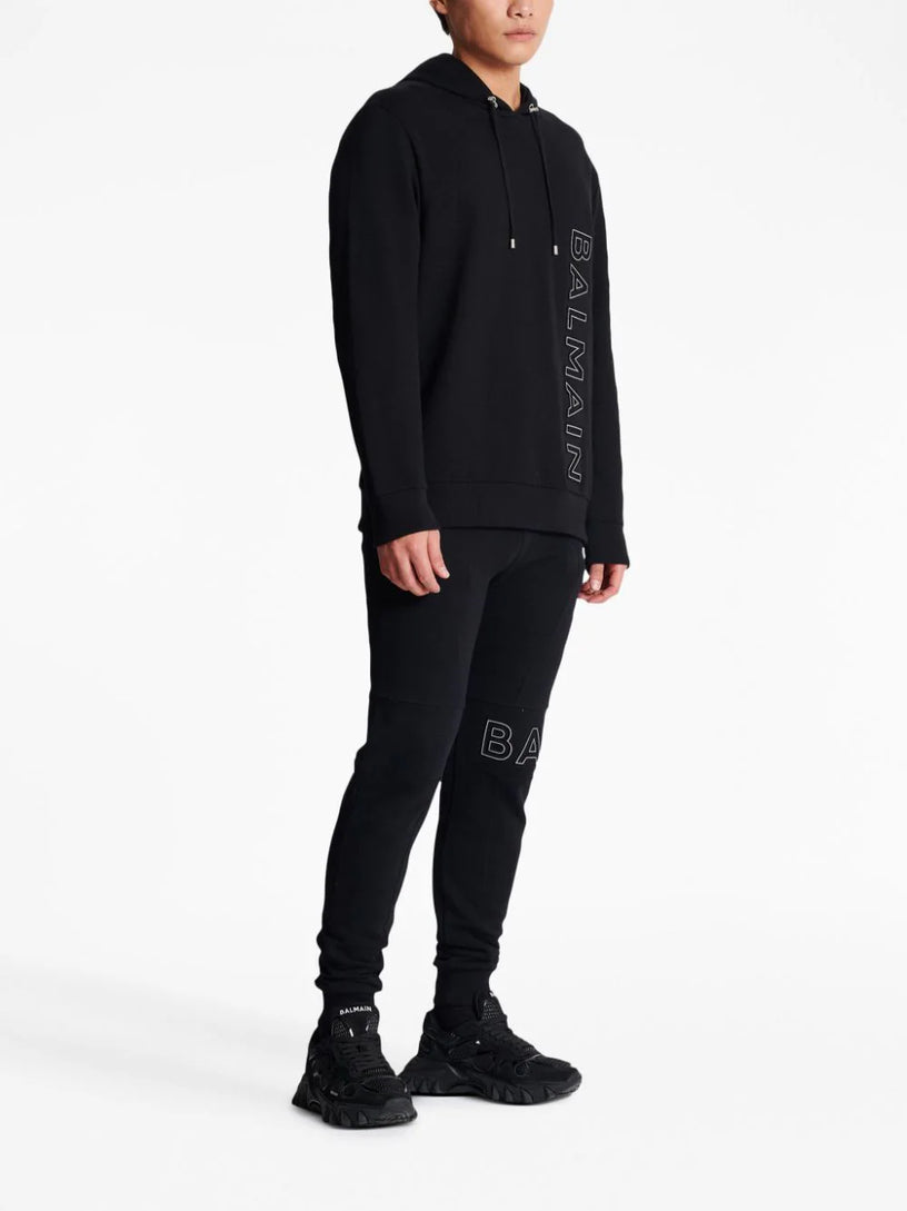 Embossed Balmain hooded sweatshirt