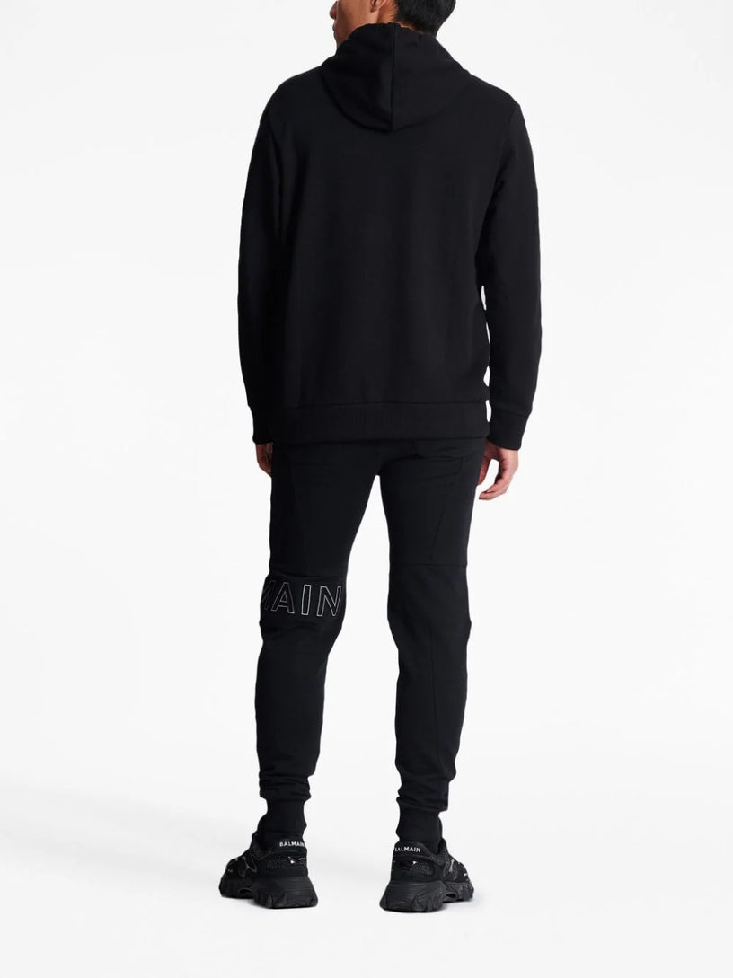 Embossed Balmain hooded sweatshirt